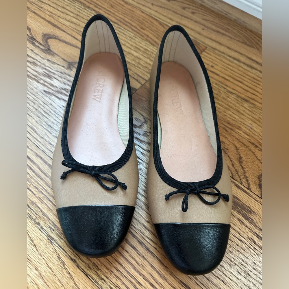 Zoe cap toe ballet flats in leather - Picture 4 of 9